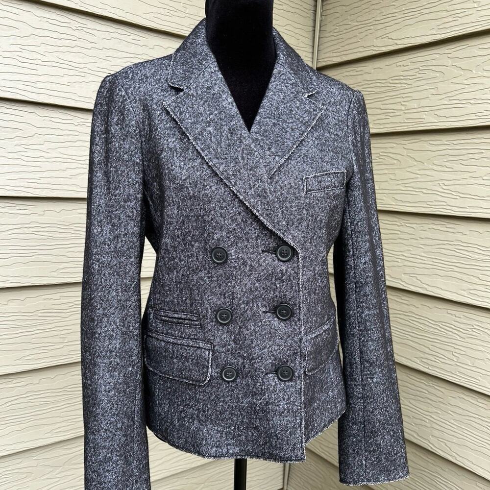 J.CREW Thandie double Breasted, blazer, Marled gray, women's size 8